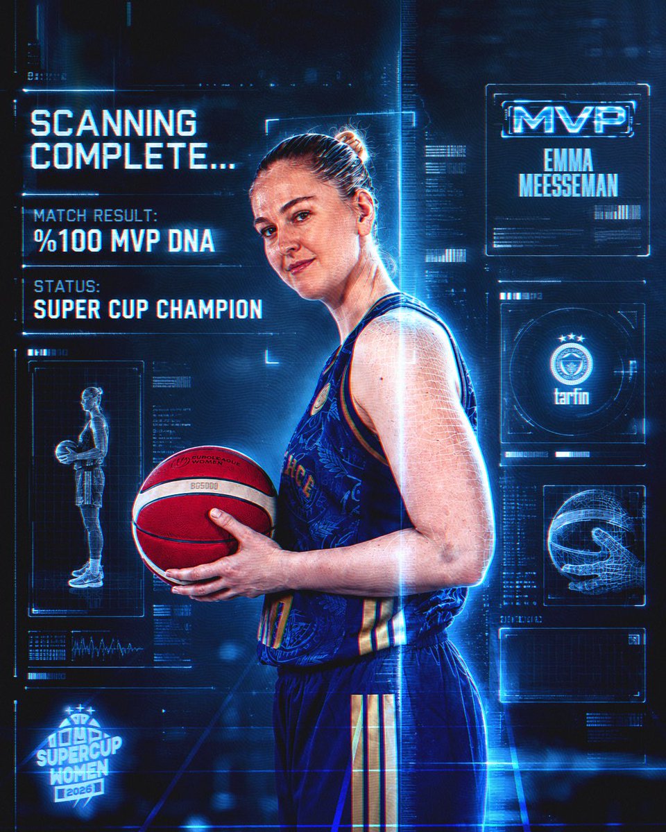 fbkadinbasket's tweet photo. EMVP EMVP EMVP! 

👉 @EmmaMeesseman 

14 Sayı
8 Ribaund
7 Asist

#PotanınKraliçeleri https://t.co/oUT3OQIwu0