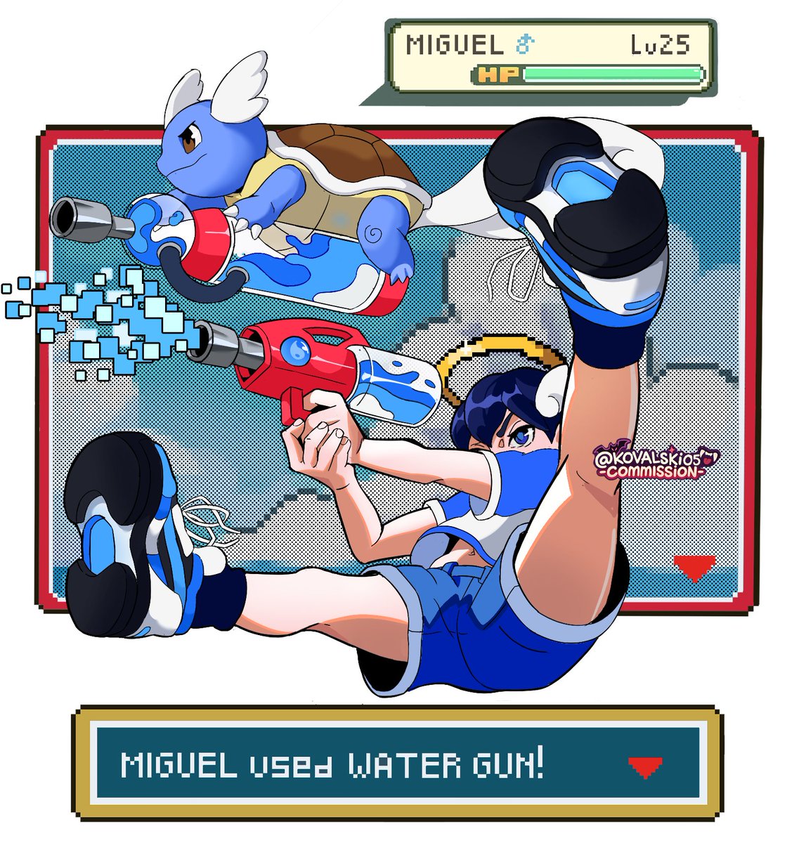 kovalski05's tweet photo. Miguel used Water Gun!! 💦
#pokemonㅤㅤㅤ #Pokemonartㅤ https://t.co/NxAai73oQf