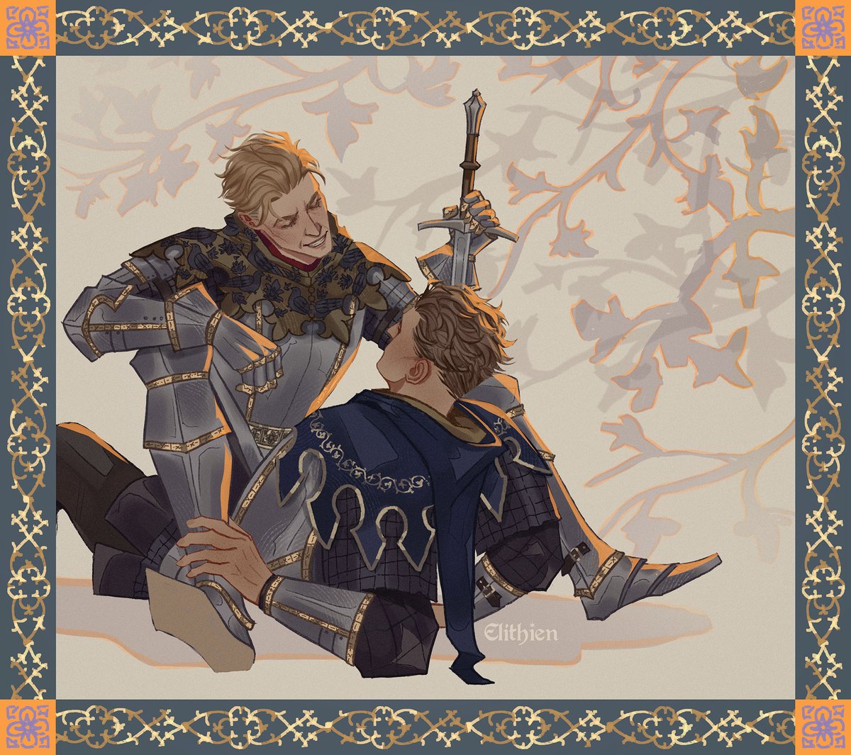 elithienart's tweet photo. I keep laughing to myself 
I'm so in love with loving you, that's all I do 
Is keep loving you 
Where things will change, but I'll always be the same. 
—Lamb's Wool, Foster the People

#hansry #kcd #kingdomcomedeliverance https://t.co/ErkH1NSMj1