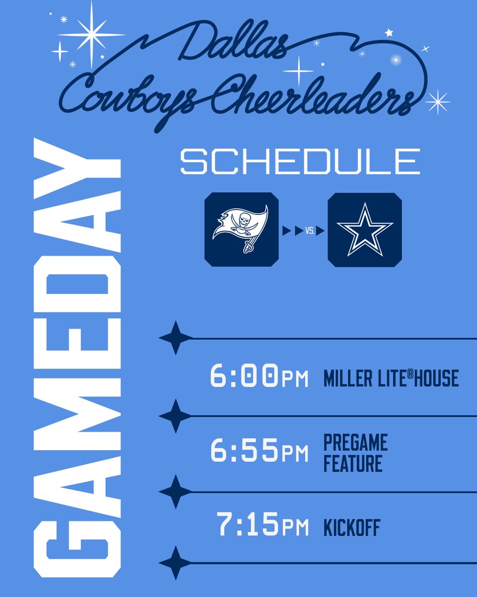 DCCheerleaders's tweet photo. thunderstruck on a thursday! 💫🩷 Watch all of our #TBvsDAL game day performances! https://t.co/q6v4wPMj0N