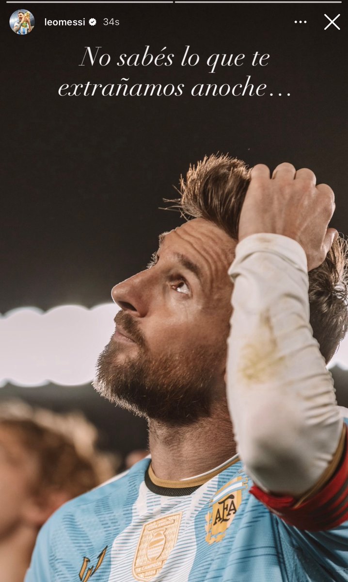 TouchlineX's tweet photo. 🚨📲 𝗡𝗘𝗪: Leo Messi with a message regarding his father:

“You have no idea how much we missed you last night…” https://t.co/WqwPHHyWvb