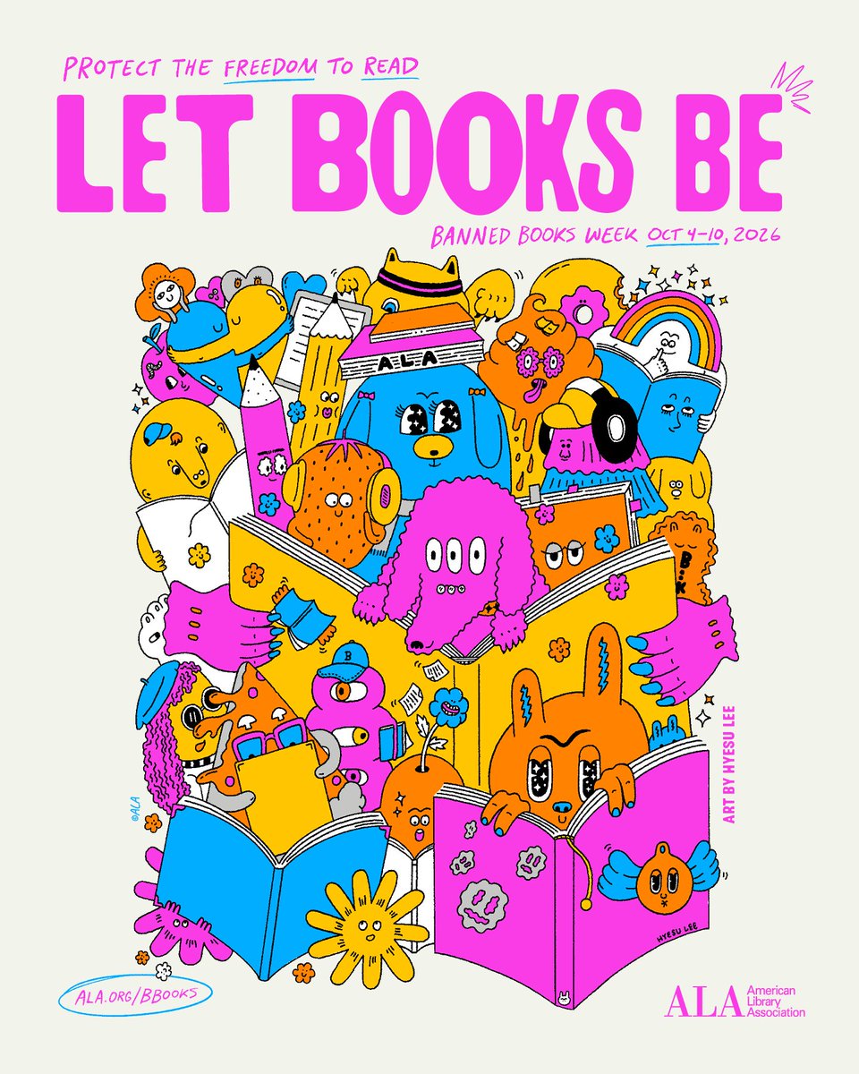 UCLibraries's tweet photo. October 4-10 is Banned Books Week 📖 🔒

What is Banned Books Week?

Banned Books Week is an annual event that spotlights the freedom to read and draws attention to the harms of censorship. To learn more, visit the link below.

https://t.co/zdjSKqrIgJ https://t.co/G4cnJEYiPo