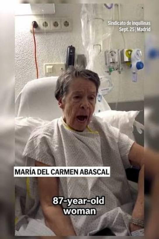 BladeoftheS's tweet photo. The 87 year old Disabled woman Maria del Carmen Abascal who was thrown out of her home of 70 years sparking the protests in Spain 14 days ago has died. https://t.co/BImqe61R8i