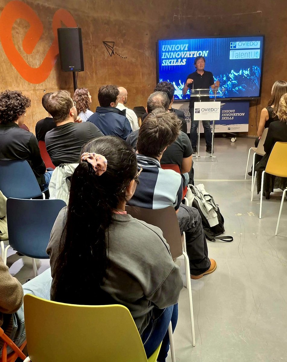 kriesgo's tweet photo. Esta tarde en el @OviedoEmprende Talud Eria hemos compartido la sesión inaugural del UNIOVI INNOVATION SKILLS OVIEDO 2026 https://t.co/rFHkQShFKq promovido por la Universidad de Oviedo @uniovi_info con 4 empresas líderes como @TierraAstur @iCOFAS @supermasymas @GORentalstore UIS https://t.co/v9Iy20TLcp