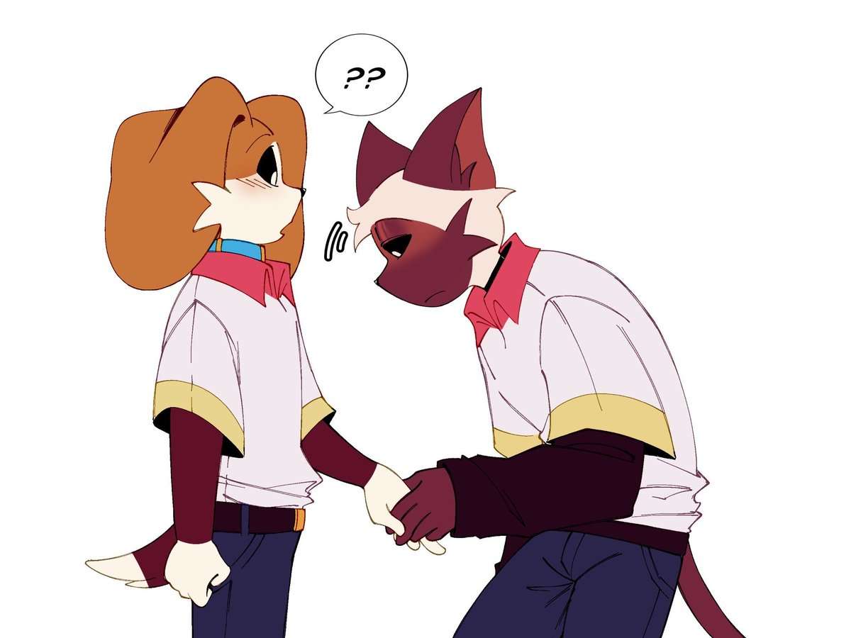 DevilshDonut's tweet photo. He's such a baby 

Art by @EmpDey 🩷🩷✨️ 
#SmilingCrittersOC https://t.co/aQz9BAclPE