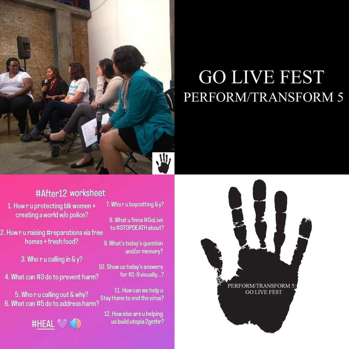 biguniverseplus's tweet photo. 5. Calling out* #cynical ppl who disagree politically via the #After12 💜🔊 worksheet to organize info & resource sharing
6. To address harm: tap in w/ how you're protecting women, raising #reparations, organizing, celebrating or otherwise 🅱️uilding utopia
#GOLIVEfest ��🏿🥳
~ + https://t.co/MTP92PQCE9
