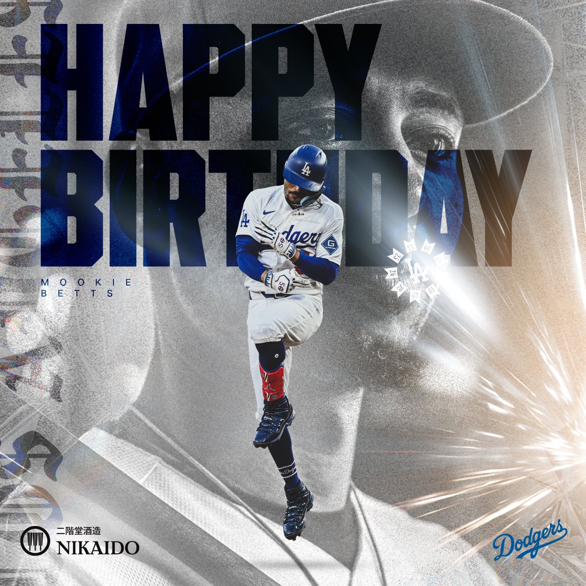 Dodgers's tweet photo. Happy birthday, Mookie! https://t.co/98bK7vpsQR
