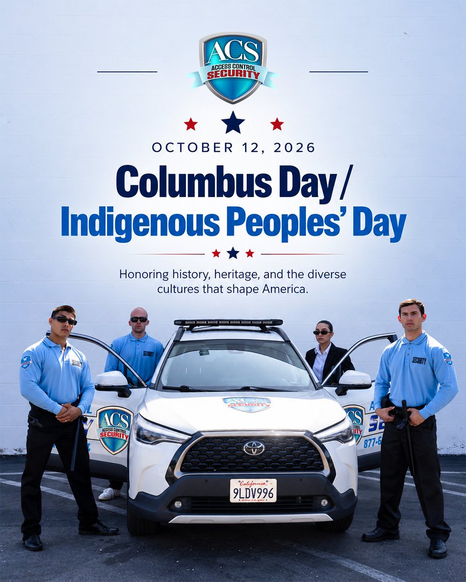 ACSguard's tweet photo. Today, we recognize Columbus Day and take a moment to reflect on the history, exploration, and communities that have helped shape our country.

From all of us at #AccessControlSecurity, we wish everyone a safe and meaningful Columbus Day.

#ColumbusDay #Community #Respect #ACS https://t.co/vOzeQrnQXp