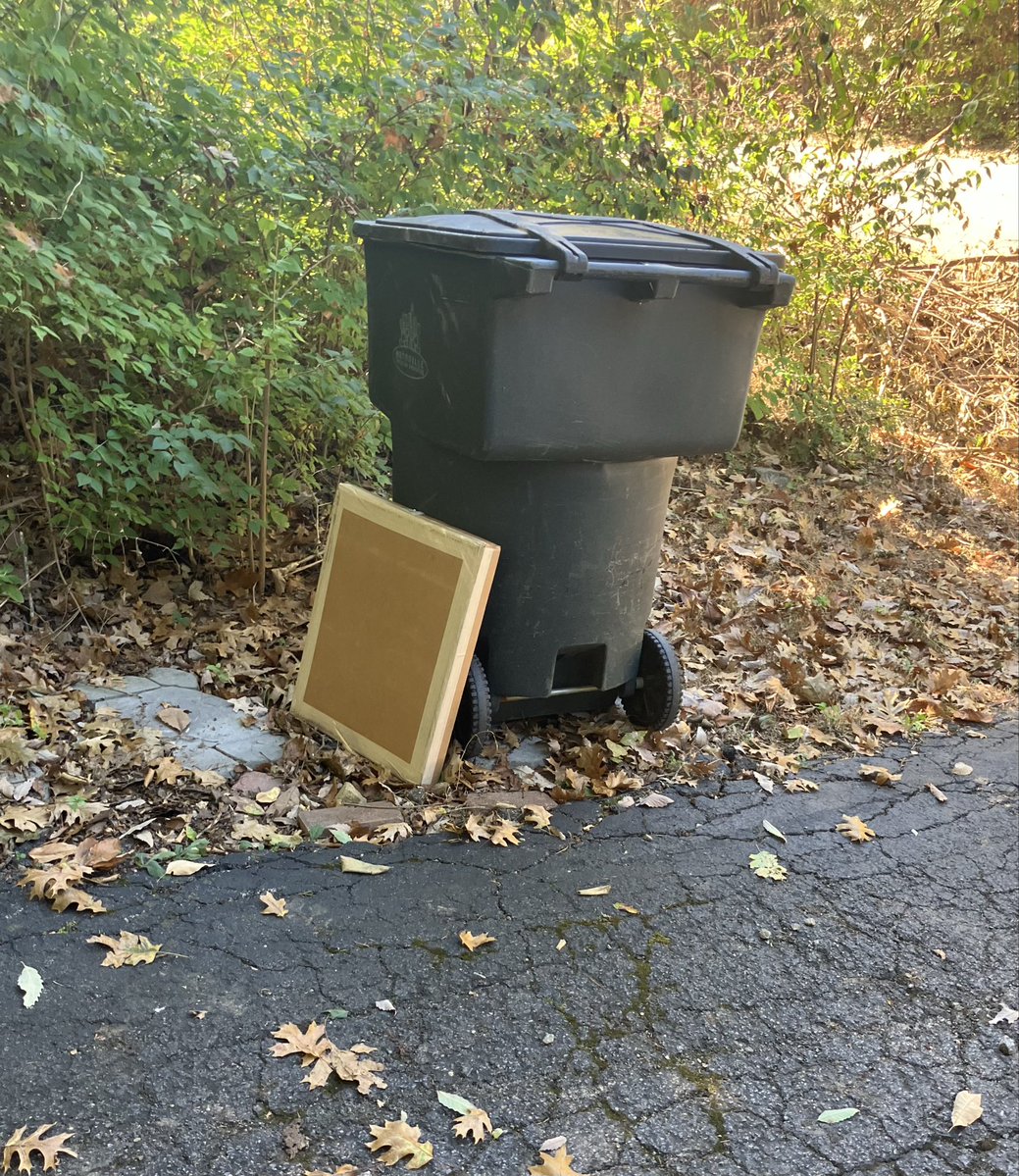 DrRich4BNA's tweet photo. Iโd like to offer my delivery award of the day again to @FedEx who again left a package by the trash. Not that you would know itโs a FedEx package. But given this is a recurring problem I can only assume they are looking to win some sort of award. #DeliveryFail https://t.co/hZptckaAl1