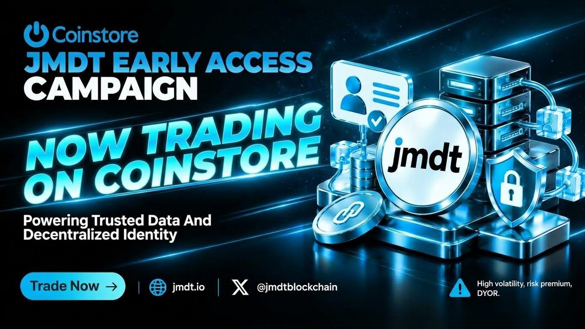adeantai51's tweet photo. Ready to upgrade your portfolio? $JMDT is actively trading on Coinstore! Driving trusted data protocols across decentralized networks, this token lays the foundation for future infrastructure. Log in and trade today.

#JMDTToken #Coinstore #Altcoins https://t.co/ILjFtV02q0
