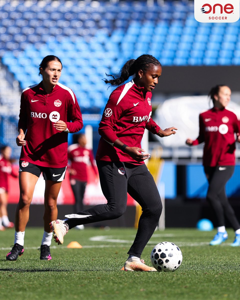onesoccer's tweet photo. Getting ready to ball out in Montréal ⚽️
#CanWNT | 📸 Michael Chisholm https://t.co/5CxaJZojg0