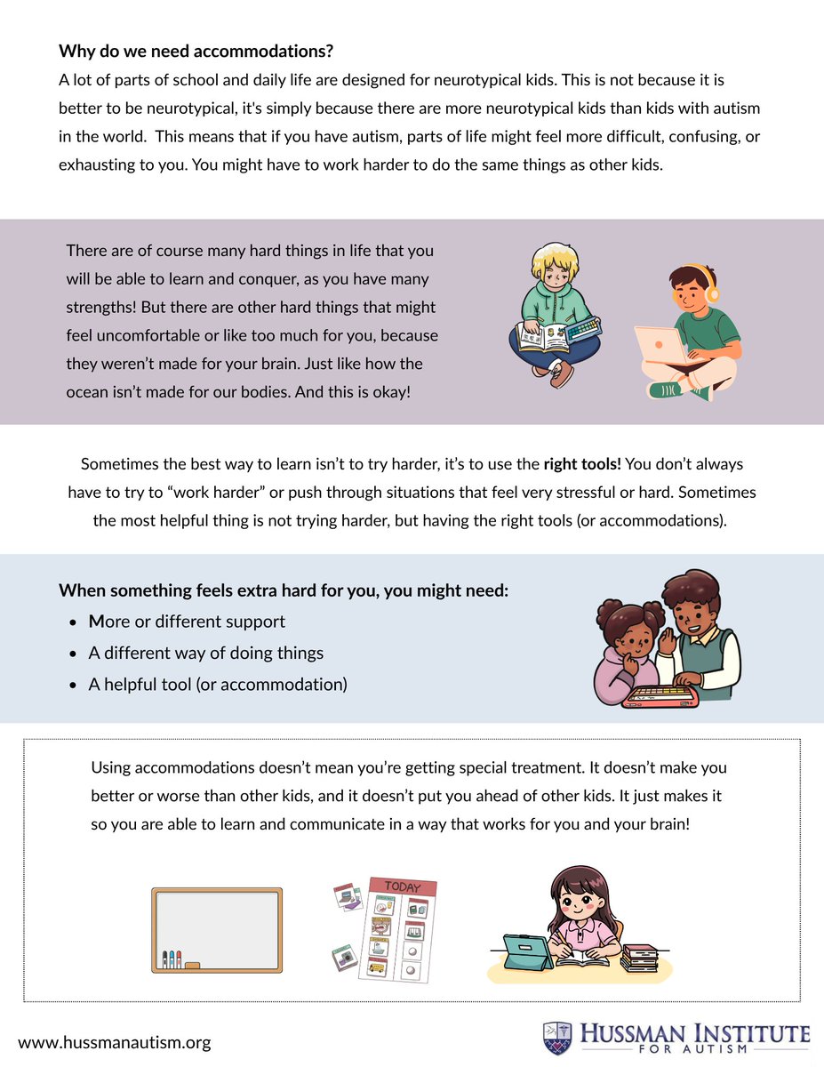 HussmanAutism's tweet photo. a kid's guide to #accommodations 

#autismsupports https://t.co/E0WCBh9cUS