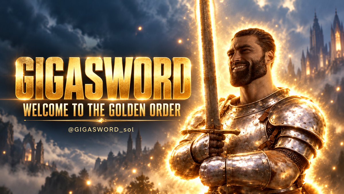 GIGASWORD_sol's tweet photo. Welcome to the Golden Order.
Big blade. Bigger aura. Zero chill.
$GIGASWORD has entered the chat. Assemble, degens. https://t.co/bQ6mOH6Jr3