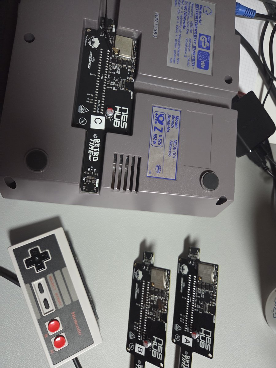 Time2Retro's tweet photo. NES Hub batch #2 prototypes have been tested in house with some different modifications and the first units will go out to external testers now. Let's see if another round of prototypes is needed or we can proceed directly to bulk production. Thanks for your patience everyone! https://t.co/tEGaN2zZzE