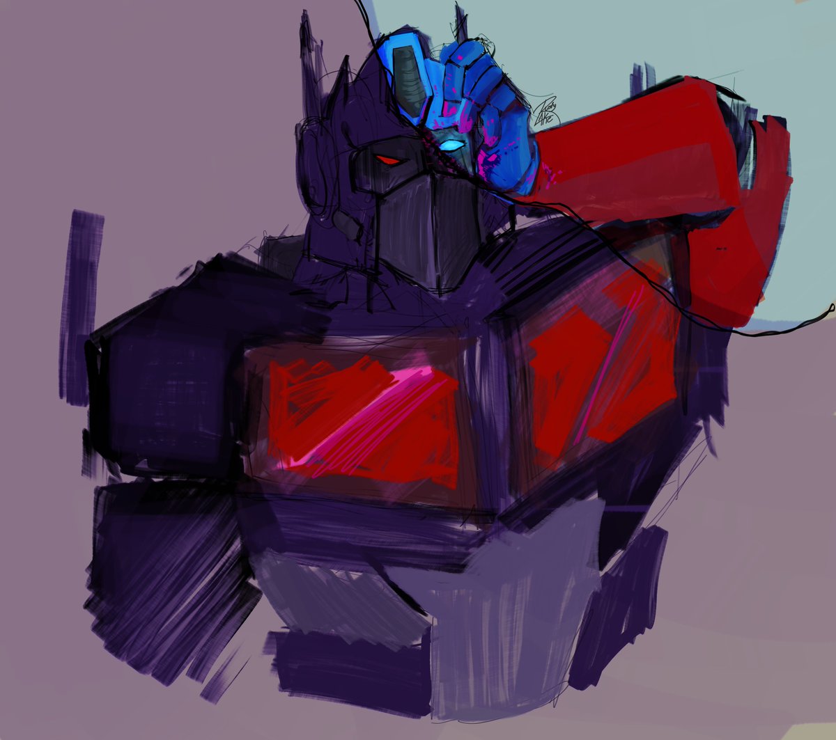 Rustyl4ke's tweet photo. work doodle 

#maccadams #transformers #optimusprime https://t.co/QmOQc78YaV