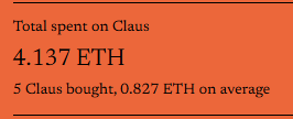 ClausStrategy_'s tweet photo. Claus Strategy update
The vault now holds 5 Claus, acquired for a total of 4.137 ETH
→ Average entry: 0.827 ETH
→ Current floor: 1.5 ETH
→ Vault value at floor: 7.5 ETH 
Total supply: 300 NFTs
The vault currently holds 1.67% of the entire collection 👀
https://t.co/qaRml4k30R https://t.co/rg9WES69YD