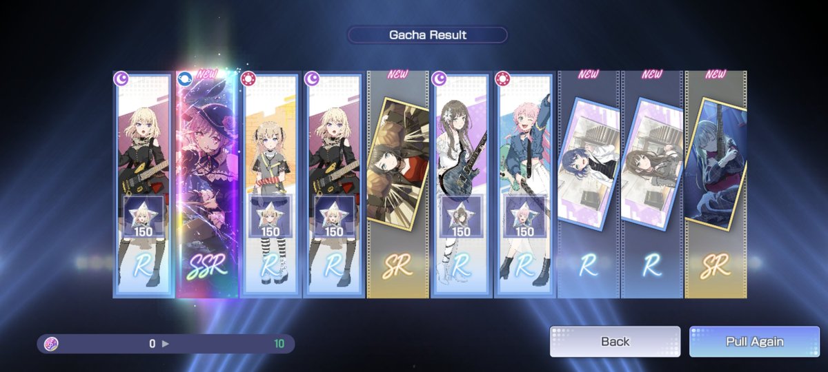 thebreadjek2's tweet photo. I came for millsage but i guess this account is blessed with ave mujica, like i just need 2 more ssr to fill the whole group lol https://t.co/R3YDB9J6k6