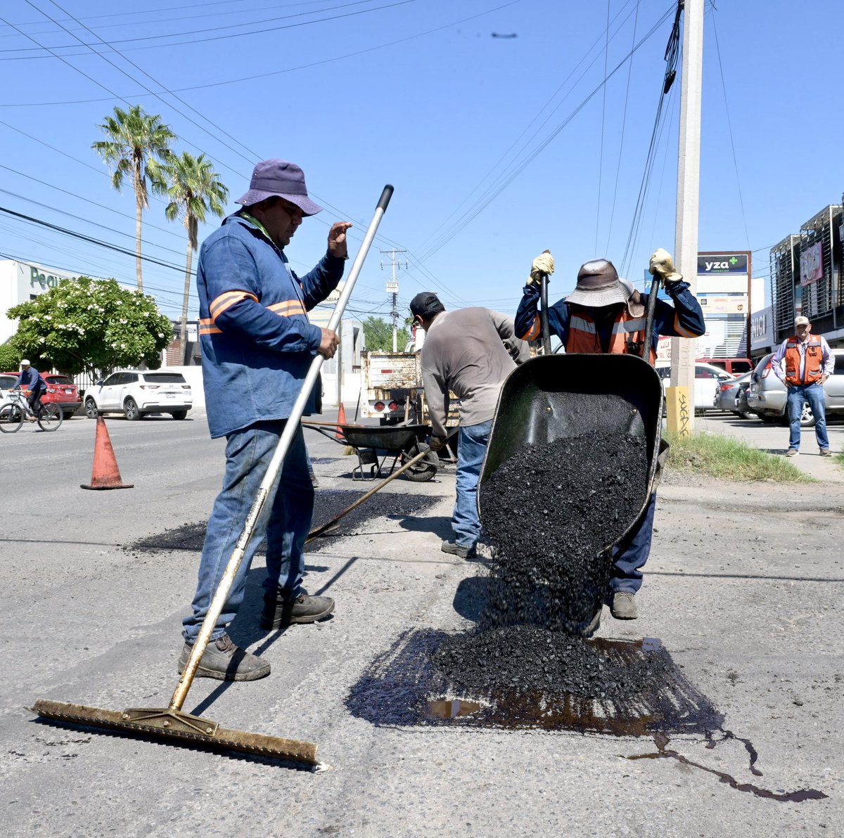 tonoastiazaran's tweet photo. ¡Redoblando esfuerzos para mejorar nuestras calles! 🚧

Aumentamos el número de cuadrillas de bacheo para avanzar más rápido, dando prioridad a las vialidades principales de Hermosillo. La meta este año es atender 1 millón de m², lo equivalente a todo lo que hicimos en los tres años anteriores juntos.

¡Seguimos avanzando con más trabajo en nuestras vialidades! 🙌🏼