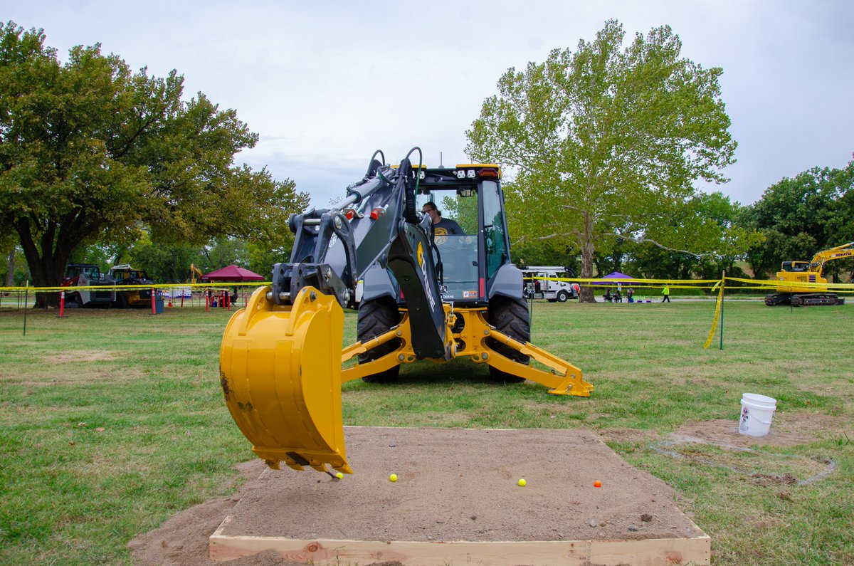 cityoftulsagov's tweet photo. Who said safety couldn't be fun? Last week, City employees showed off their safety and heavy equipment skills through some friendly competition.

At this year's City of Tulsa Safety Rodeo, employees were challenged to put their skills to the test through a variety of games, including the Track Hoe Softball Shuffle, UTV Obstacle Course, Track Loader Basketball Course, Vactor Bowling, and more.

While the games brought some fun competition, they also showcased the skill and precision that our employees use everyday.

The City of Tulsa and its employees are dedicated to working at the highest level of safety standards, and we are proud of our employees who make safety a first priority in everything they do!