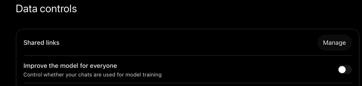 TimRoman's tweet photo. The world would be a much better place if we redirected 1% of our energy away from debating data centers and how AI will take over the world and used it to educate people on how to turn off settings like this. https://t.co/OKOp7w9Fbx