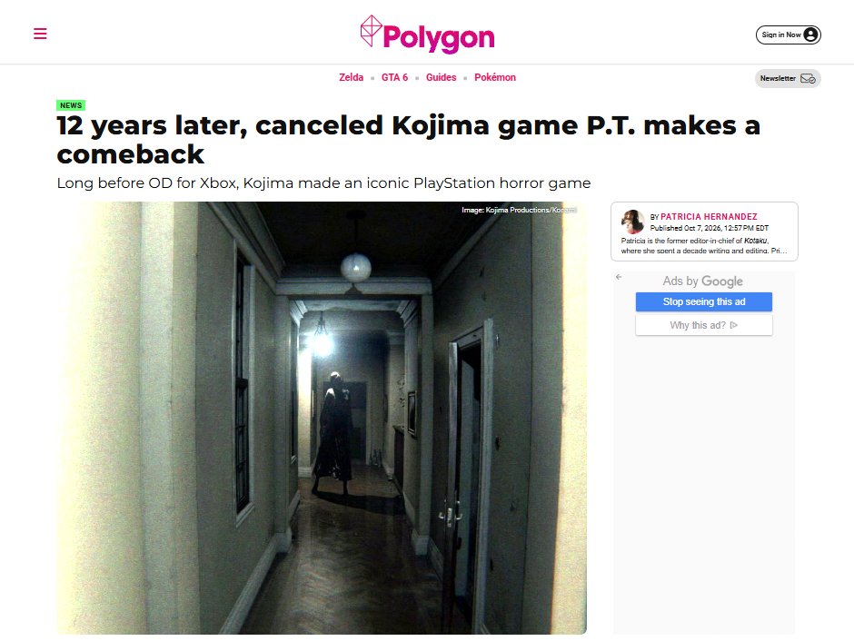 SYACVG's tweet photo. P.T. was a playable teaser for a cancelled Silent Hill game. It's not an official comeback; it's a fan-made PC port that requires a copy of the game. https://t.co/DS6OM6FoBE