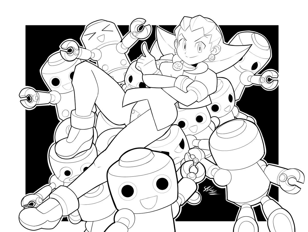 StaticBlu's tweet photo. Next up, the Bot Queen 
#inktober #megaman #ロックマン https://t.co/9jCbpQTaPh