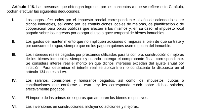 PedroDavid71841's tweet photo. @Carloslopezjone ley de ISR, capitulo del regimen de arrendamiento. JAJAJAJAJ  papito estas hablando con alguien que sabe y ni hablemos de la deduccion ciega https://t.co/qMmkklKLL6