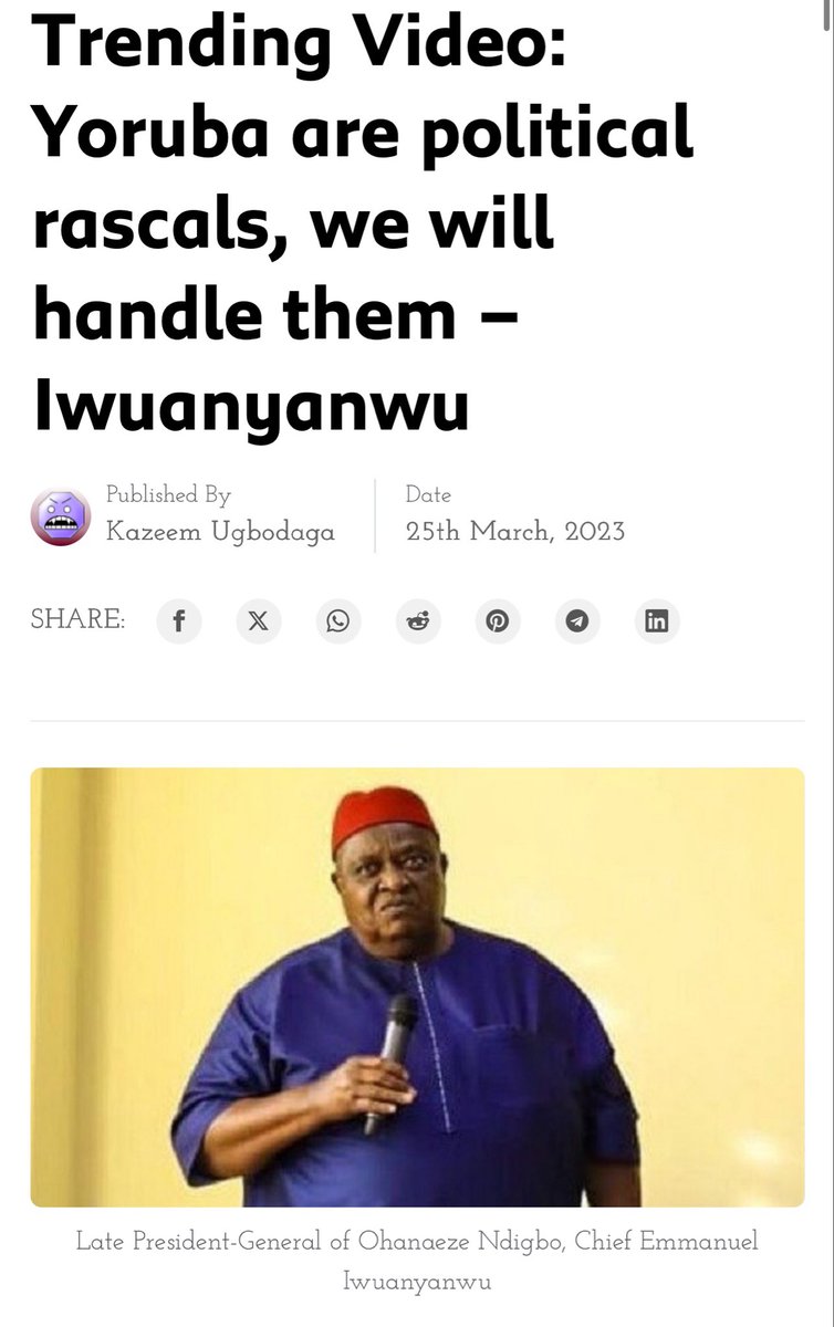 One__Neo__Eon's tweet photo. This is from The late President of Ohanaeze Ndigbo. https://t.co/6BloLxXjnS