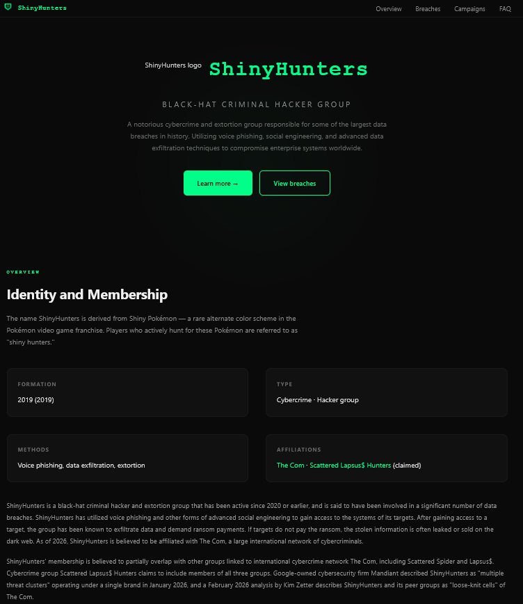 WikiLeaksV2's tweet photo. SHINYHUNTERS:   THE FINAL OF THE DIRTY GAME
A conflict with a well-known hacker group, an attack on the FBI’s  infrastructure, a public challenge to U.S. law enforcement - and then  arrests and the disappearance of their own infrastructure. The story of  ShinyHunters clearly illustrates what happens to a criminal group when  it starts to believe too strongly in its own PR. The hunter becomes the  prey.
READ FULL REPORT: https://t.co/hnYcnYsiiQ