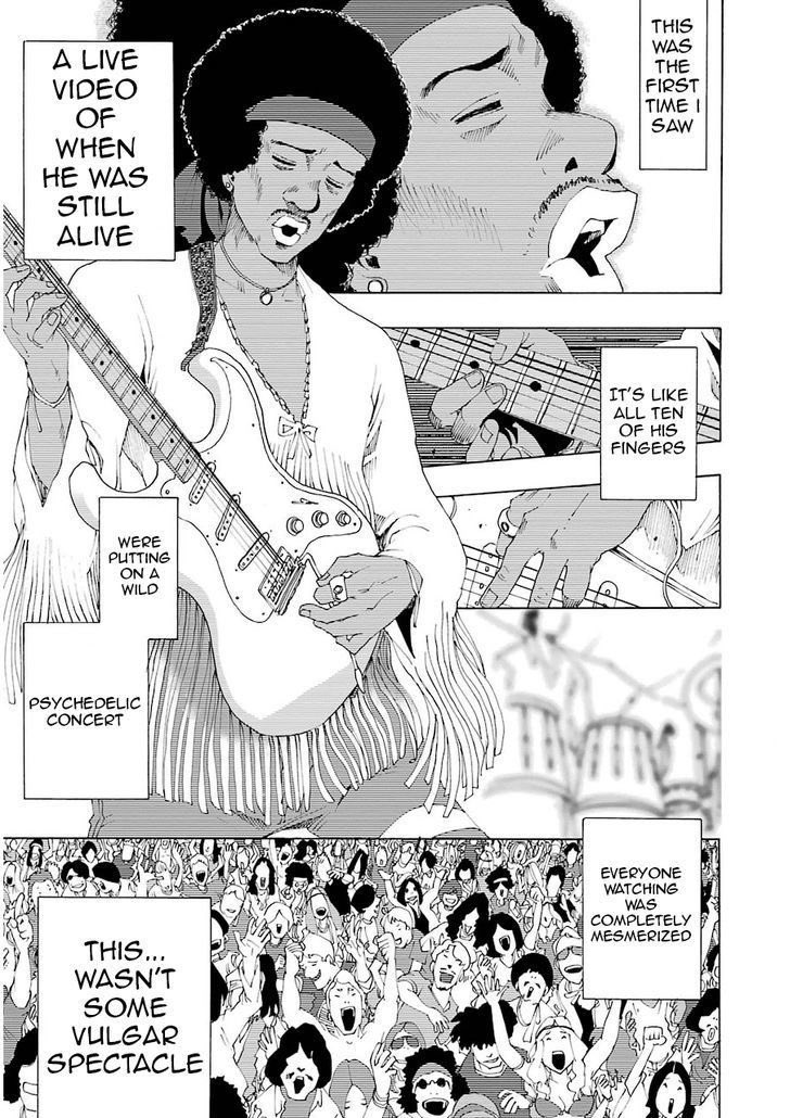 matchayleche's tweet photo. I found this manga called ‘Shiori Experience’, that follows a woman who is being haunted by the ghost of Jimi Hendrix and Kurt Cobain, and I just need to show you guys these panels https://t.co/xjl2ExYd2H