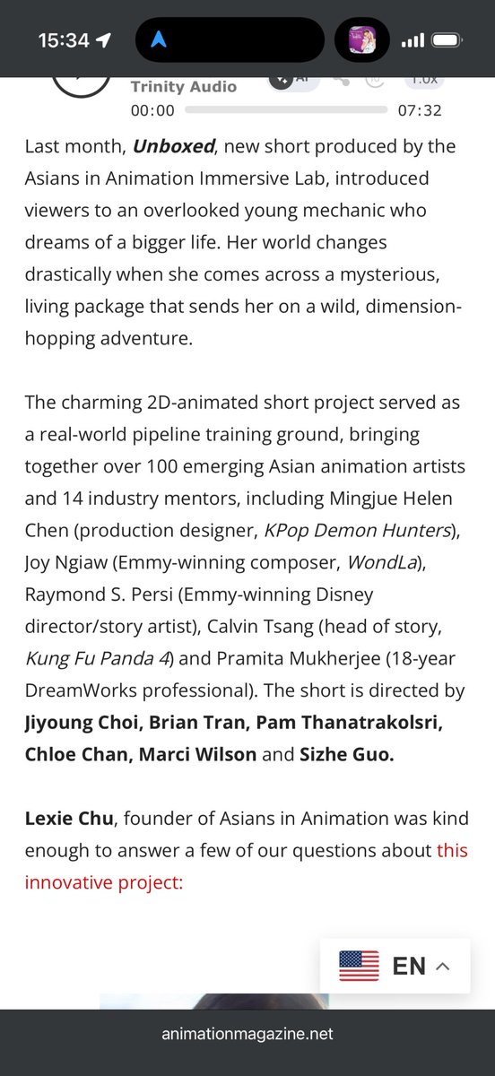LexieChu_'s tweet photo. Animation Magazine @animag interviewed me about Unboxed :) which meant I got to explain why we thought putting 100+ people, six directors and 14 industry mentors on a seven-minute film with a one-month production schedule was a reasonable idea.

https://t.co/AqiRUuDcEl https://t.co/Ya5QLtZCWH