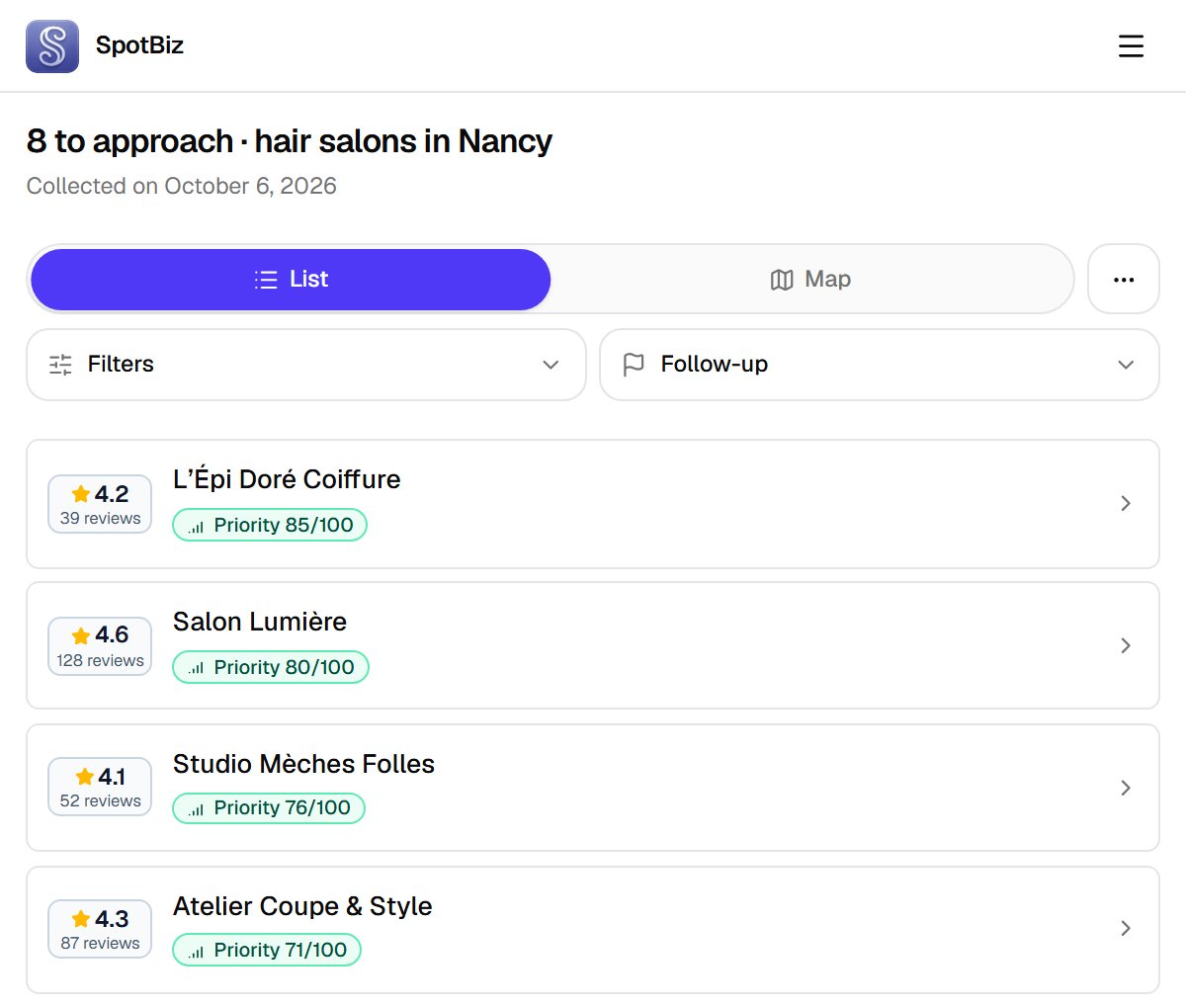 Awaken_Code's tweet photo. I'm building SpotBiz, an automated B2B prospecting tool for French businesses.

Lead lists
Company profiles
Search and filters
Dashboard
AI-powered features

Find qualified leads without manual searching. I'll share progress here, step by step.

#SaaS #B2B #AI #buildinpublic https://t.co/Bqqfkxo28Y