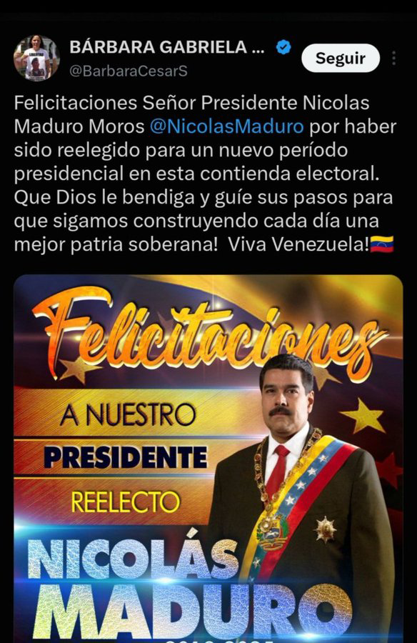 ObservadBinario's tweet photo. ¿Y qué me cuenta, señora "magistrada" exprés, de su felicitación al tirano Maduro, luego de haber dado dos golpes de Estado contra la SOBERANÍA POPULAR, en 2018 y 2024 "para seguir construyendo patria soberana". Así como aparece usted hoy, los estamos esperando a todos. https://t.co/Al4SvYdyyI