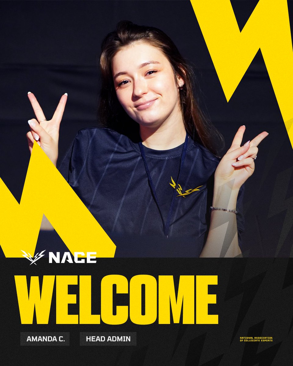 NACEsports's tweet photo. 𝐀𝐥𝐲𝐬𝐬𝐚 𝐃𝐮𝐫𝐚𝐧 𝐚𝐧𝐝 𝐀𝐦𝐚𝐧𝐝𝐚 𝐂𝐡𝐚𝐩𝐦𝐚𝐧 𝐧𝐚𝐦𝐞𝐝 𝐇𝐞𝐚𝐝 𝐀𝐝𝐦𝐢𝐧𝐬

We are pleased to announce that Alyssa Duran is transitioning from Interim Head Admin to Head Admin, and Amanda Chapman is promoted from Tournament Admin to Head Admin. They will lead and support our team of tournament admins throughout this academic year.

Congratulations, Alyssa and Amanda! ⚡