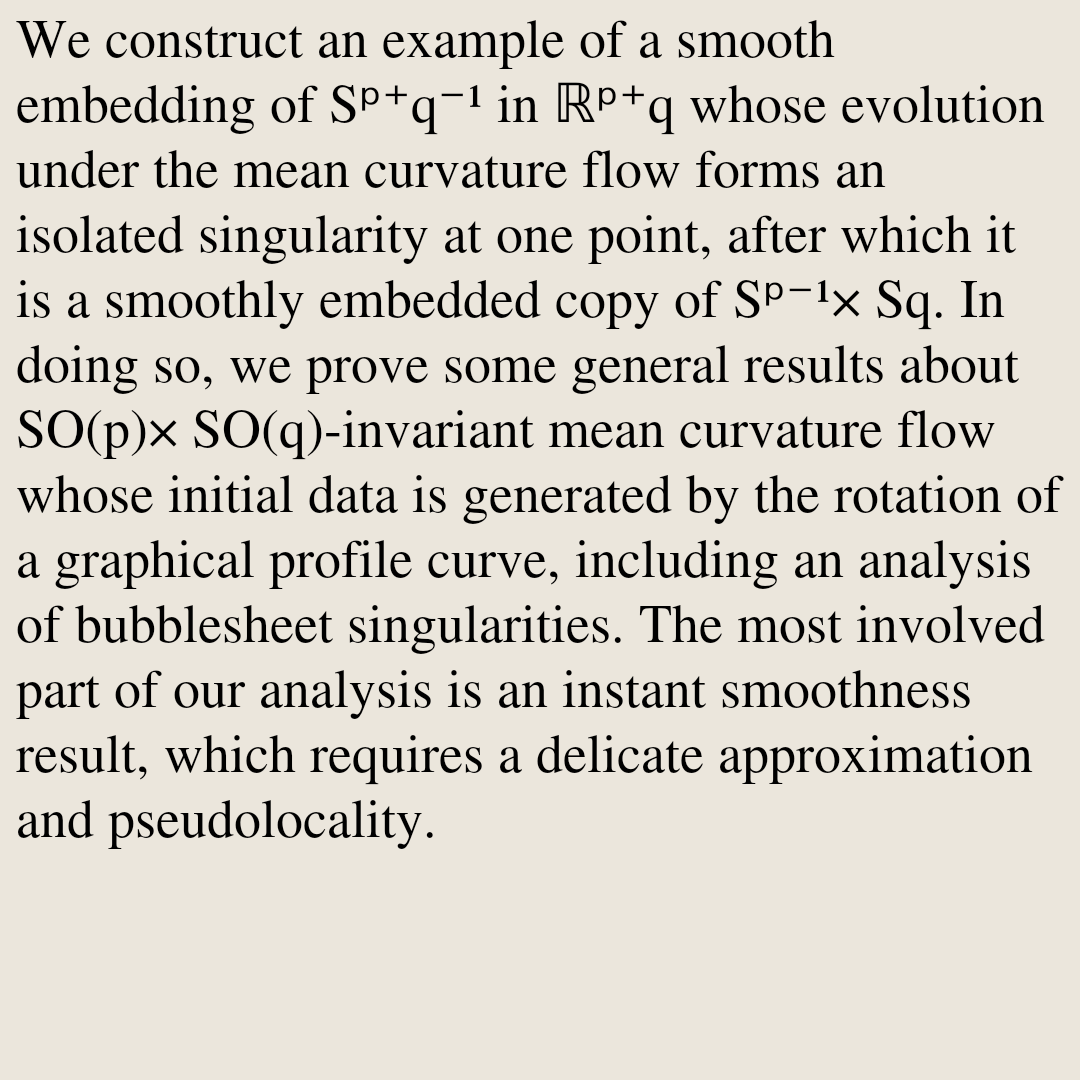 GeometryPapers's tweet photo. Increase in topological complexity along the mean curvature flow

Natasha Diederen
https://t.co/t75iM7vkV0 [𝚖𝚊𝚝𝚑.𝙳𝙶 𝚖𝚊𝚝𝚑.𝙰𝙿] https://t.co/VWAeIKOFEt
