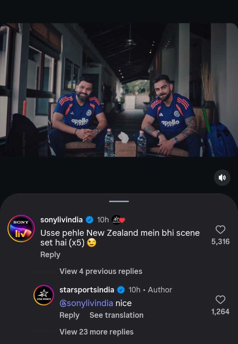 Adityakrsaha's tweet photo. Bhaichara between Star Sports and Sony LIV. 🤣 🤣 https://t.co/an9S0q6jWE