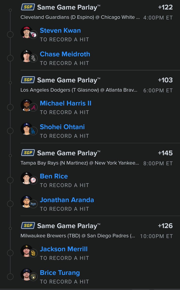 TheDollarDon's tweet photo. MLB Playoff - Hits Parlay (.5u) https://t.co/HO2wIZ016N