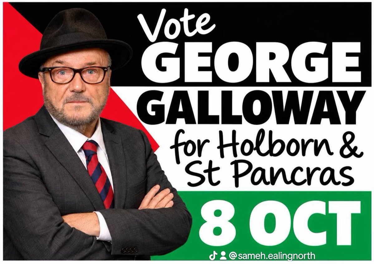 WPB_IslingtonN's tweet photo. @ZackPolanski Yes 🚨 call to voters in #HolbornStPancras: go out tomorrow and vote for @GeorgeGalloway.
Vote for #GeorgeGalloway do not #votegreen #ZackPolanski or #SagalAbdiwali https://t.co/aCRk4tDwTE