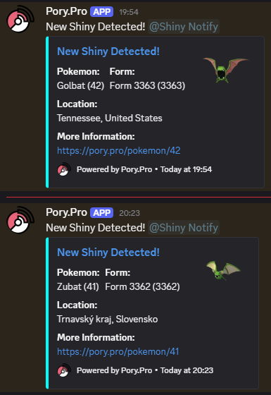 poryproweb's tweet photo. ❗️All the Zubat Top Hat Costumes for Halloween appear to have started spawning in the wild EARLY!

Zubat, Golbat and Crobat worldwide where detected and a Shiny was found! 

18:30 UTC 7th OCT. Very early, no even in PoryPro yet! 

Did you get one?!

Live Data @ PoryPro https://t.co/CXeMv6a5DV