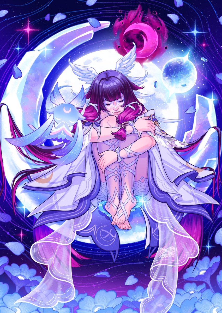 _bloominflowers's tweet photo. Moon Goddess 🌙✨ #GenshinImpact https://t.co/hz8WgrGmME