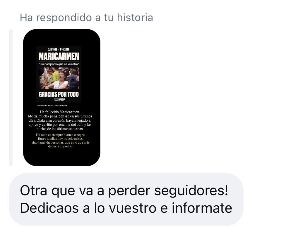 lavecinarubia's tweet photo. Comparto esto en Instagram y recibo estos mensajes, además de miles de seguidores menos en minutos.
Prefiero perder seguidores antes que mis principios y valores por mantener seguidores. 🩷 https://t.co/WDGdOr2yqT