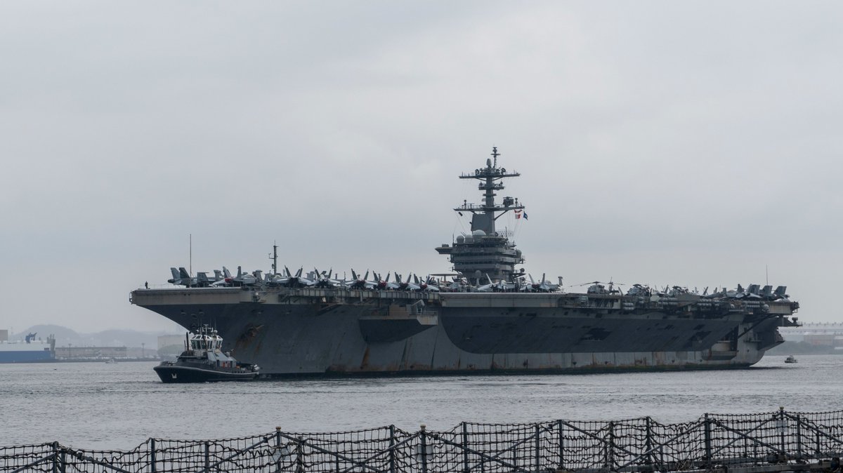 USNINews's tweet photo. U.S. Carrier Expected to Make Port Call in Yokosuka, First in 4 Years — USNI News
https://t.co/YfwSN26VKy https://t.co/J2OhMQZF5o