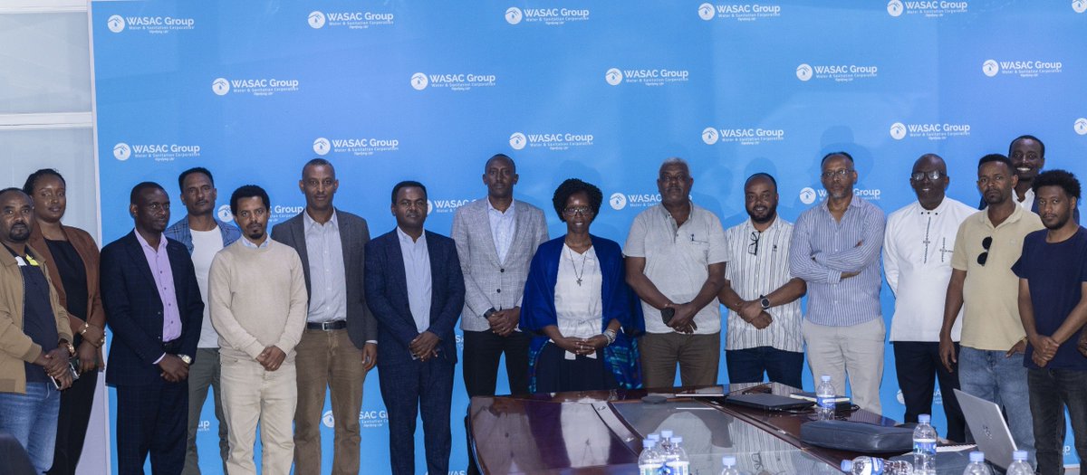 wasac_rwanda's tweet photo. Today #WASACUtility MD @MaximeMarius received a delegation from Ethiopia’s Ministry of Water and Energy, led by Ermias Teferi Demessie, Head of Hydrology and Water Resource Management Division. The visit focused on sharing experience in commercial services, water and sanitation project management, and using hydrometeorological data in treatment plant operations. #Water #Sanitation