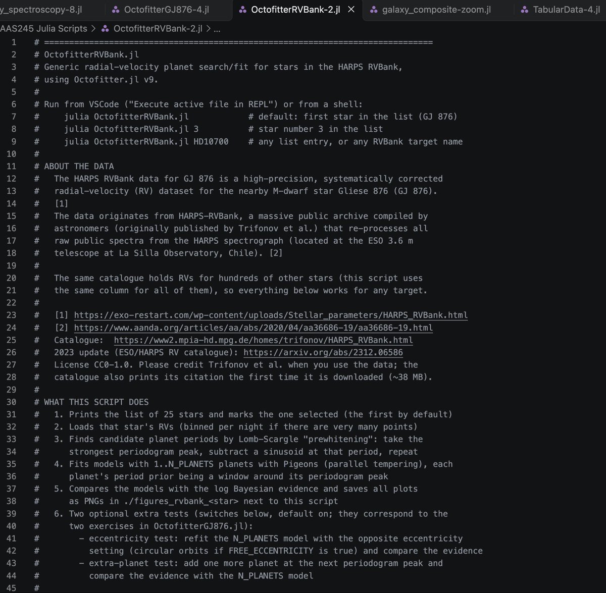 jkarpin2's tweet photo. Let’s modify a few of the AAS245Julia examples with Claude AI
https://t.co/n9vY2HrEDI
https://t.co/xdmfdTKXtW
https://t.co/dsK0p7ceky
https://t.co/4WtXRnvWE0
#astronomy #astronomer #astronomers #Astrophysics #astrophysicist #Julia @claudeai #Claude https://t.co/kuWehL8DfT
