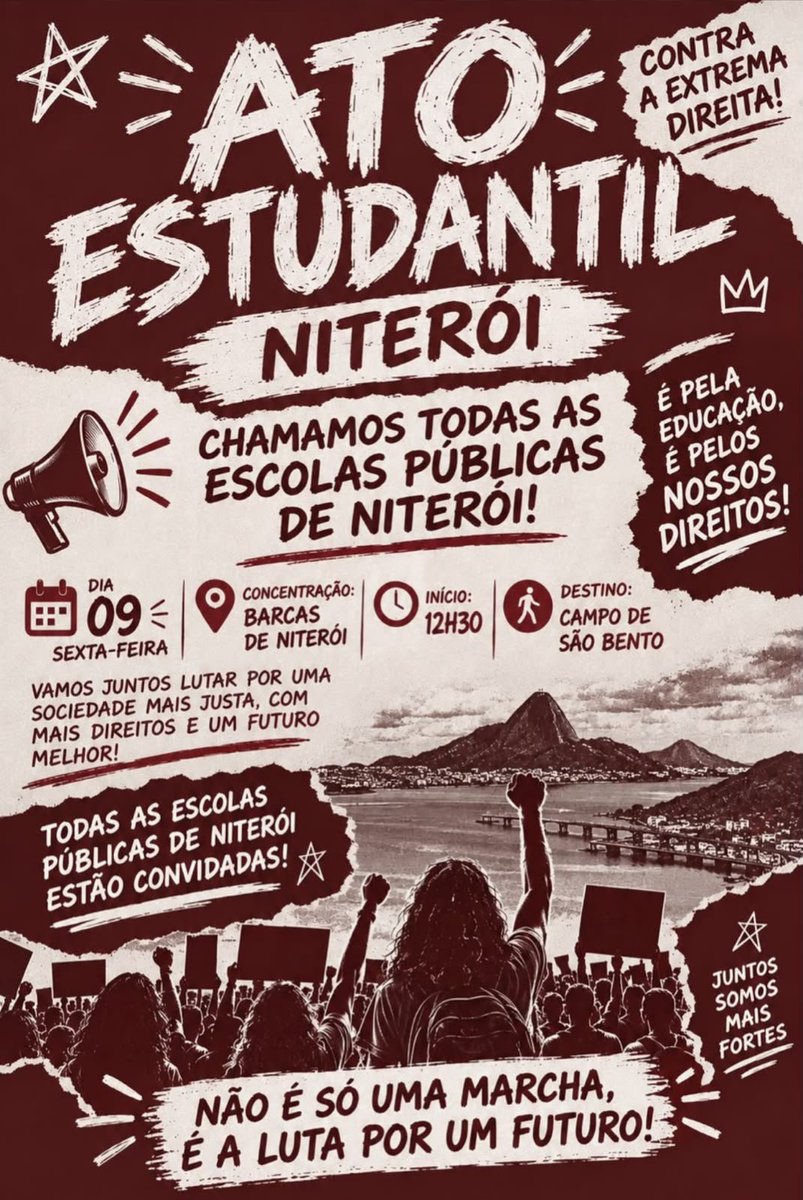 peper0nni_'s tweet photo. ‼️‼️ATENÇÃO NITERÓI 

ATO  DAS BARCAS DE NITERÓI ATÉ O CAMPO DE SÃO BENTO!

#Lula2026étetra #lula13Já #Lula #JOVENSÃOREVOLUÇÃO #JOVENSSAOREVOLUCAO https://t.co/K0ryHZd5rZ