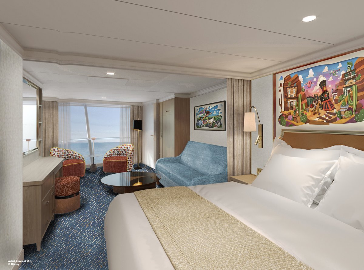 DisneyParks's tweet photo. A first look at staterooms and suites aboard the Disney Believe 🚢 #DisneyBelieve https://t.co/fgFeQBahWr