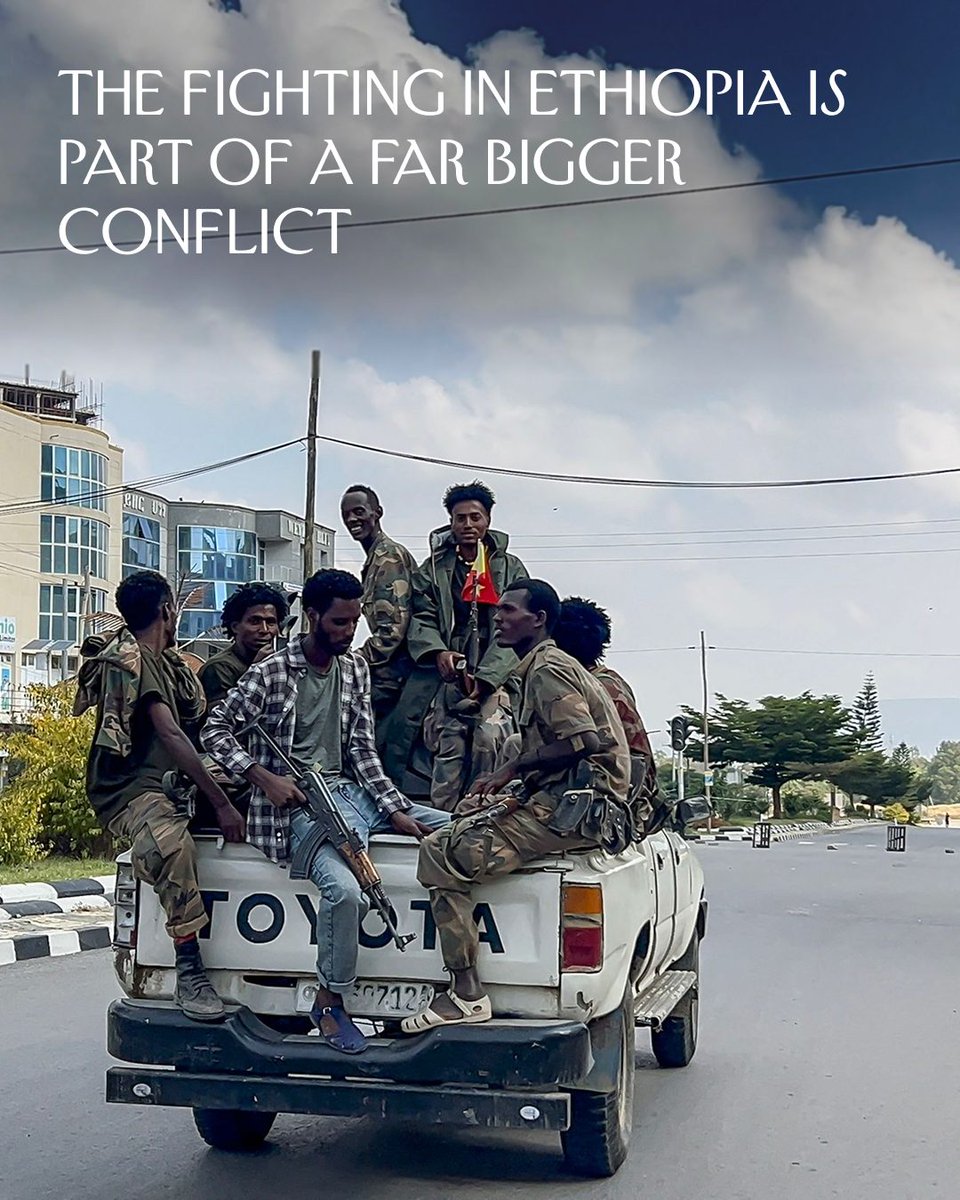 NewYorker's tweet photo. “If talk of a collapsing ‘international order’ can feel like a distant abstraction, look to the Horn of Africa for a sense of its reality on the ground,” Ishaan Tharoor writes. In Ethiopia, a long-simmering conflict exploded into war this weekend, with government troops and loyalists pushing rebellious factions back. The fighting in Ethiopia “means we have a fusion, a convergence into something wider and more dangerous,” a former European Union special representative for the region said. Read more about how the fighting in the Horn of Africa belies a new sort of global conflict: https://t.co/YyuLKLs8BZ