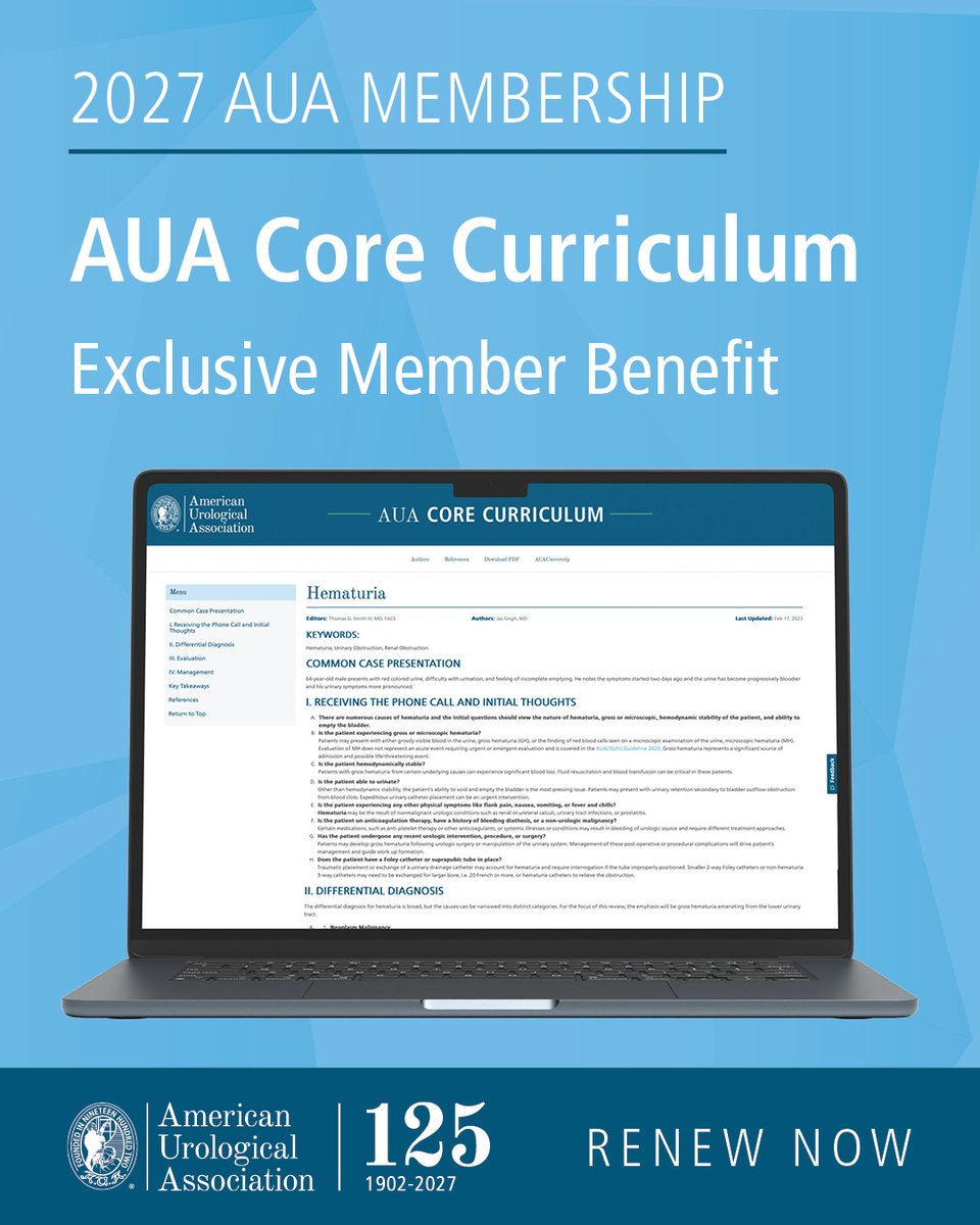 AmerUrological's tweet photo. It’s time to renew your AUA Membership! 💻 Continue accessing the best benefits and resources in urology!

Renew now! ➡️ https://t.co/mRubeTiCwX

#AUAMembers #Urology https://t.co/da2mm9TuQT