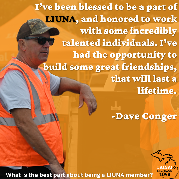 MiLaborers's tweet photo. in 17 hours ·
Today's first feature for #LaborersForLife Tribute Week is Laborers Local 1098 retiree, Dave Conger! Dave shared with us the true impact joining LIUNA had on his life and why it motivates him to stay involved even in retirement.
#FeelThePower #LaborersRising #OurUnionStories