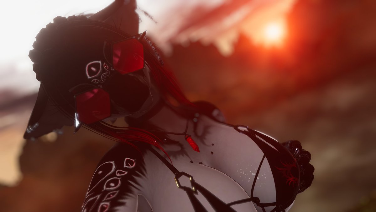 MercyMerAwA's tweet photo. Such a lovely sunset on an autumn evening~! Happy spooky month to everyone - spooky shark

#vrchat #vrchatphotography #furry #furryart https://t.co/1fBlGiYI91